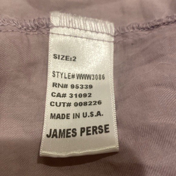 JAMES PERSE LILAC BUTTON DOWN SHIRT - Picture 6 of 7